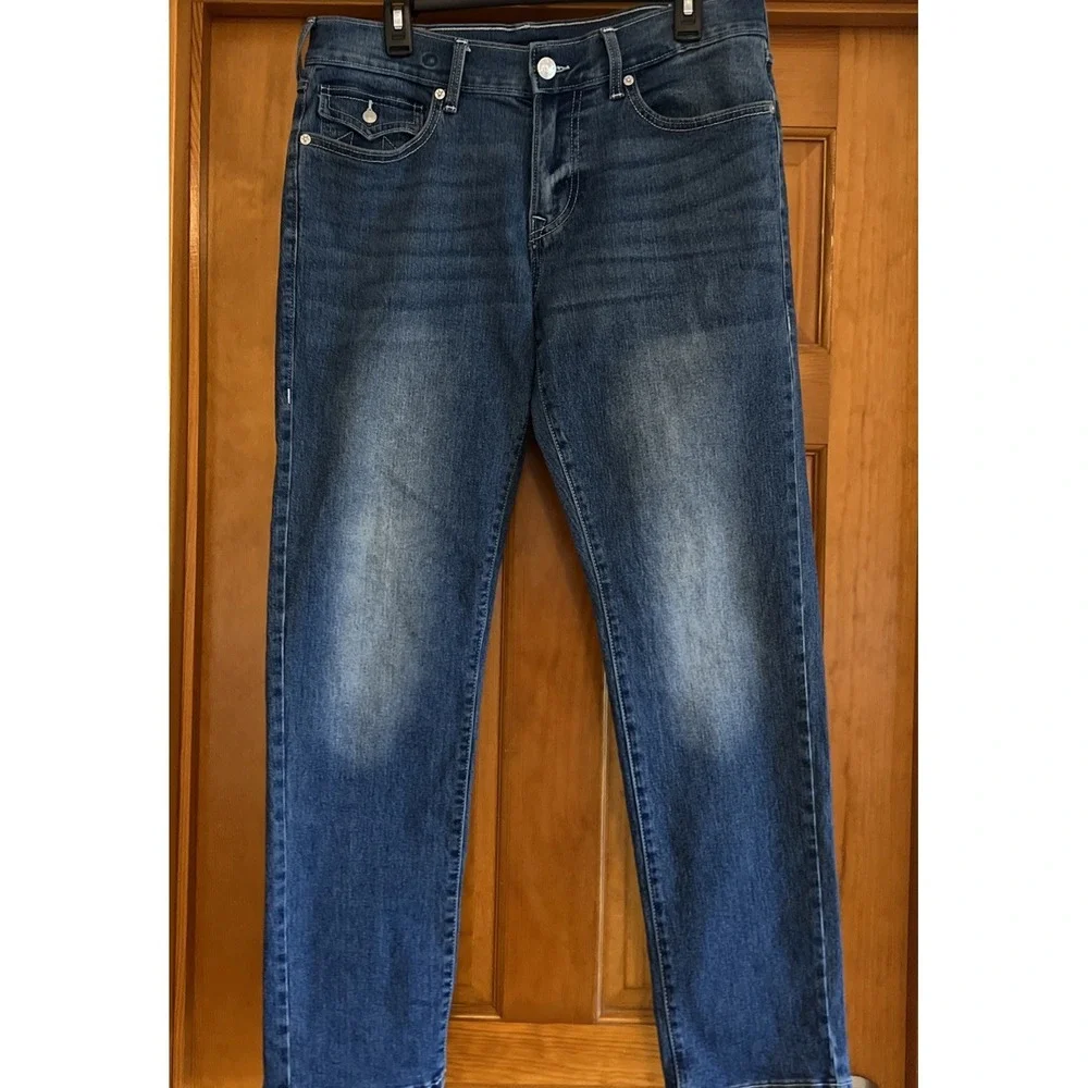 True Religion Jeans Geno Mens 32 Relaxed Slim Flap Pockets